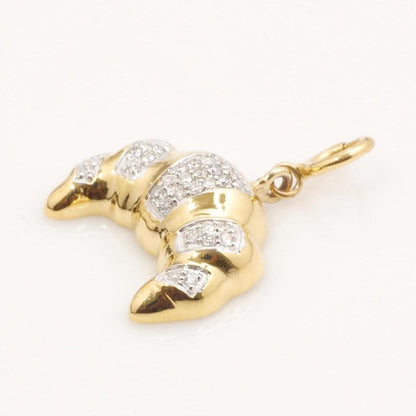 Croissant Natural Diamond Charm
