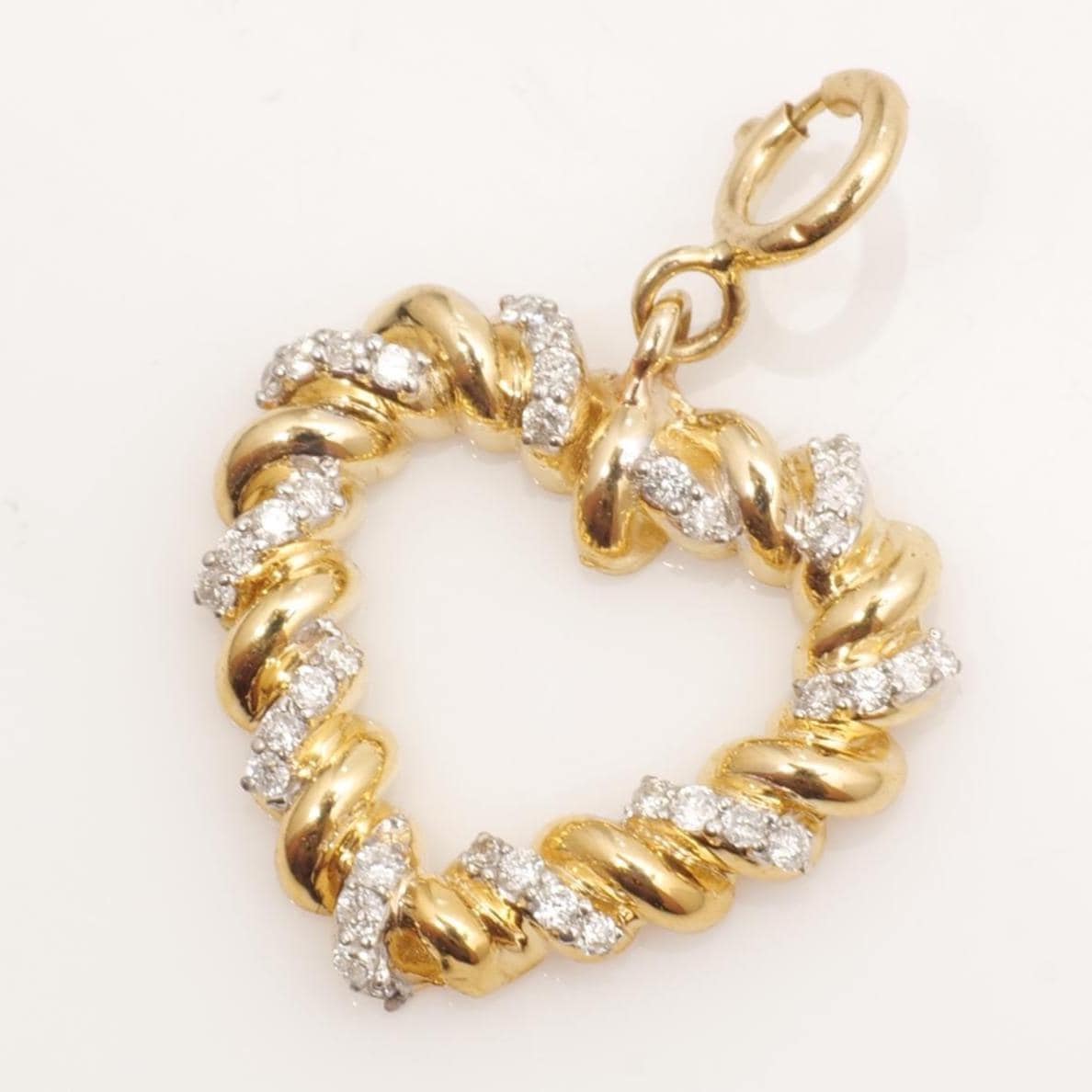 Twisted Heart Natural Diamond Char