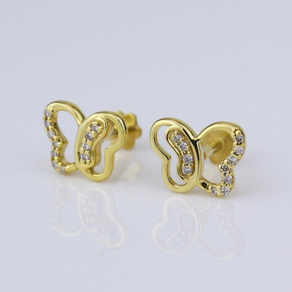 Kids Petite Butterfly Diamond Studs