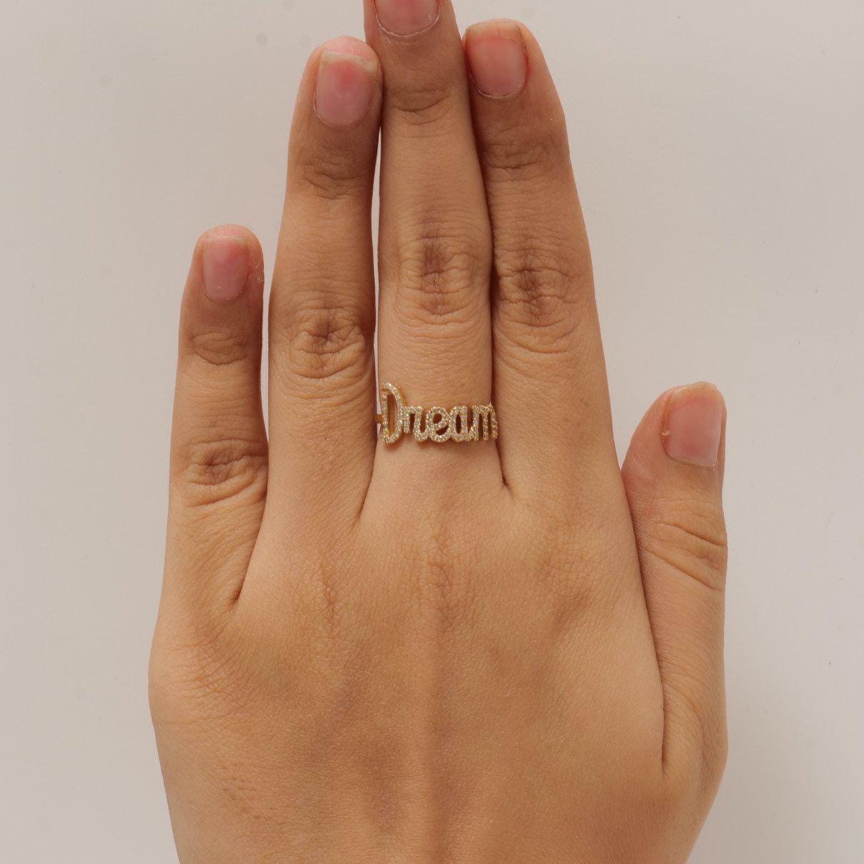 Dream Script Diamond Ring