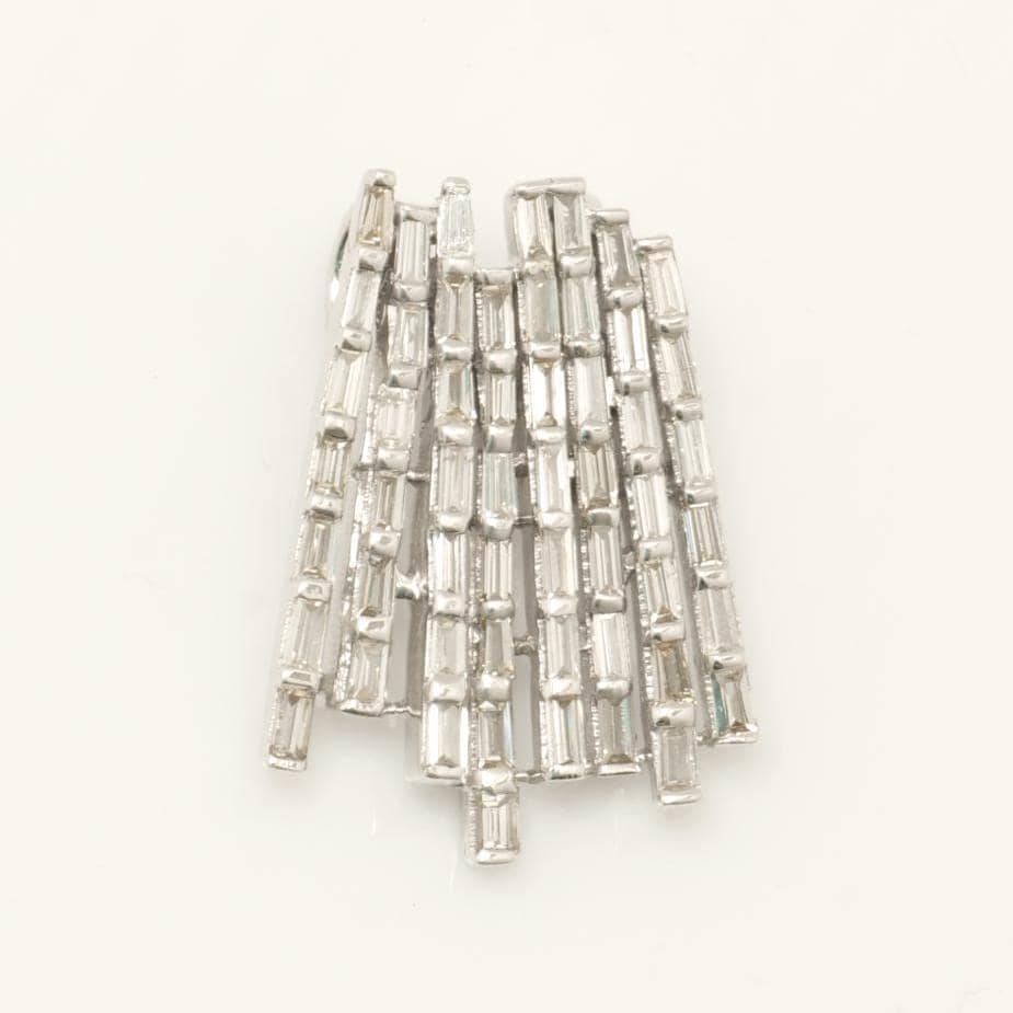Baguette Bar Natural Diamond Pendant