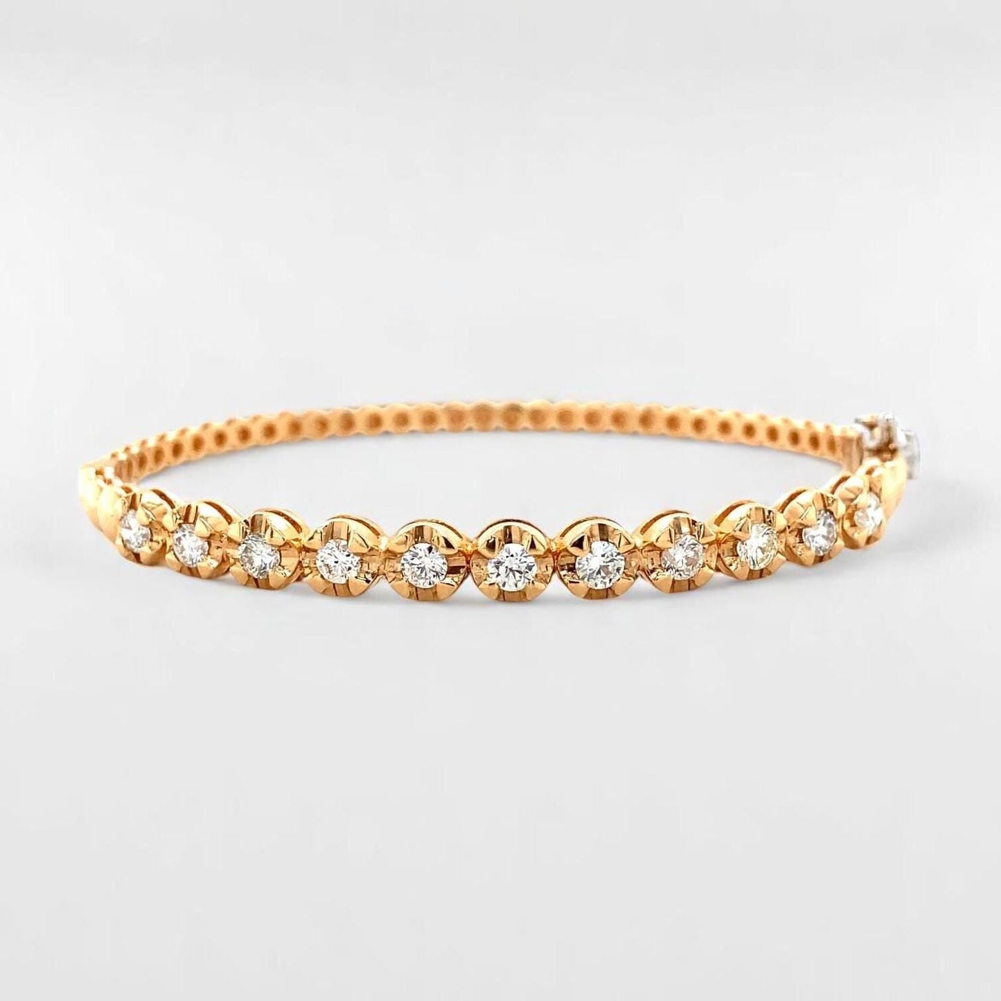 Bezel Solitaire Cuff Bracelet