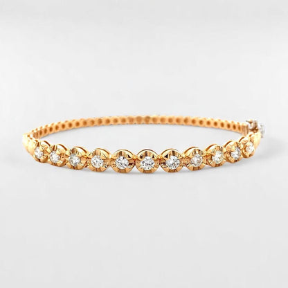 Bezel Solitaire Cuff Bracelet