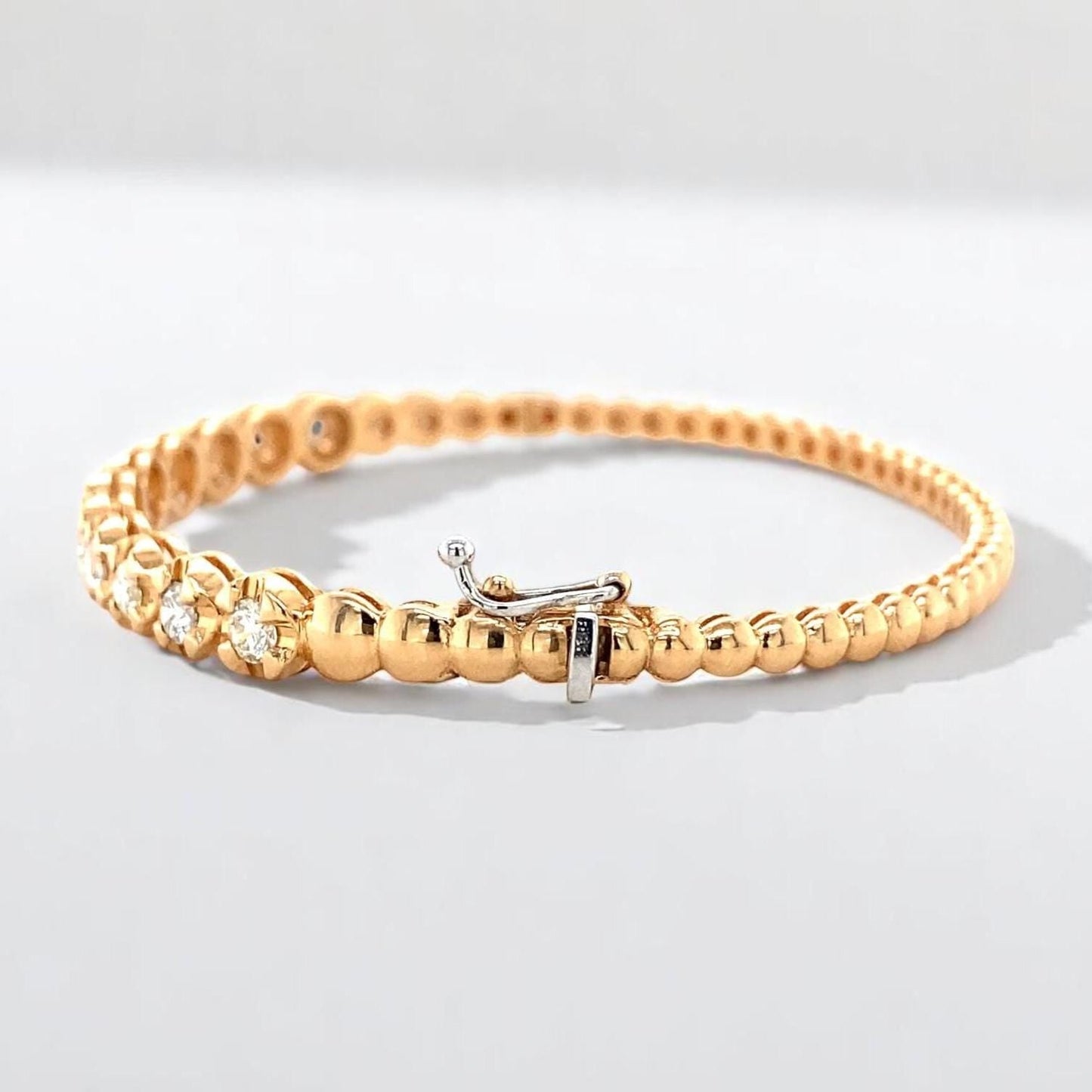 Bezel Solitaire Cuff Bracelet