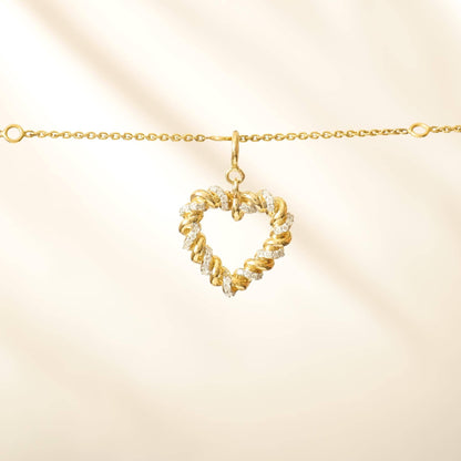 Twisted Heart Natural Diamond Char