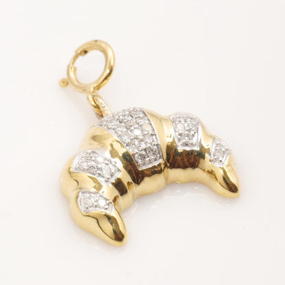 Croissant Natural Diamond Charm