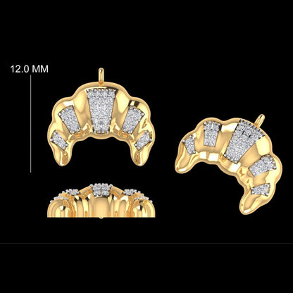 Croissant Natural Diamond Charm