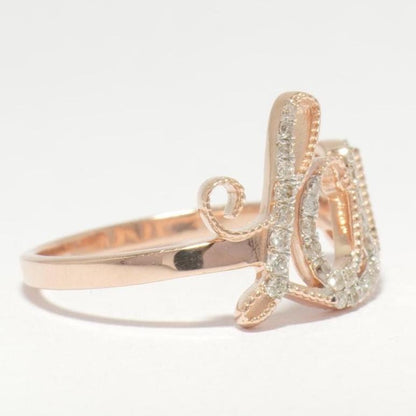 14kt Love Script Diamond Ring