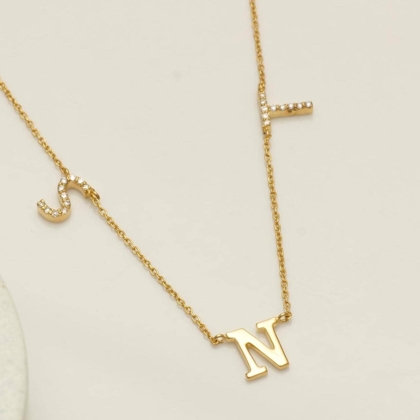 Personalized Initials Diamond Necklace