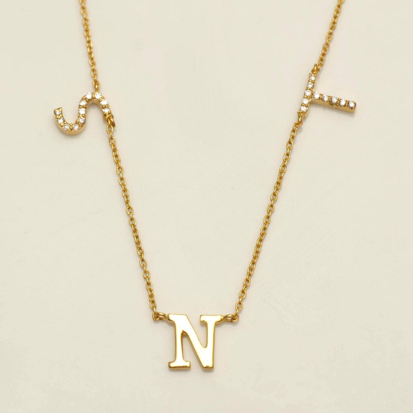 Personalized Initials Diamond Necklace