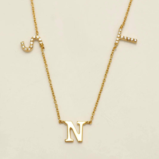 Personalized Initials Diamond Necklace