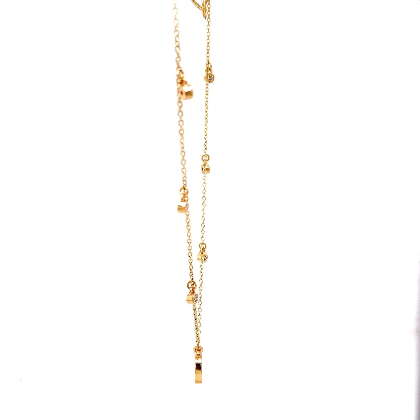 Dangle Diamond Initial Necklace
