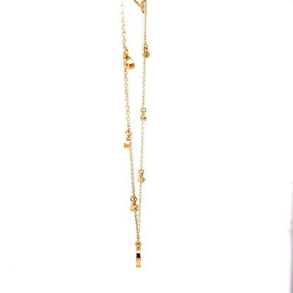 Dangle Diamond Initial Necklace