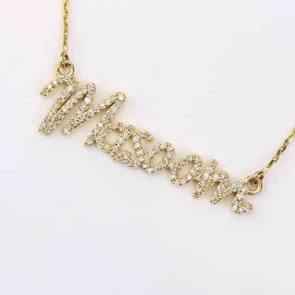 Script Name Diamond Necklace