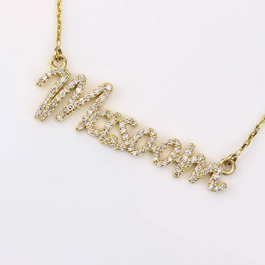 Script Name Diamond Necklace