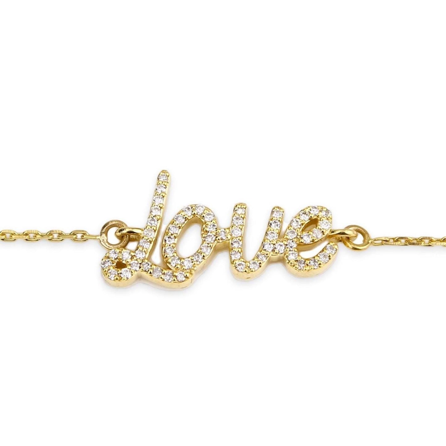 Love Script Diamond Bracelet