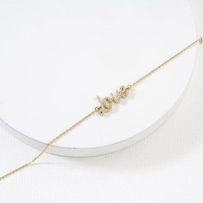 Love Script Diamond Bracelet