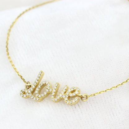 Love Script Diamond Bracelet