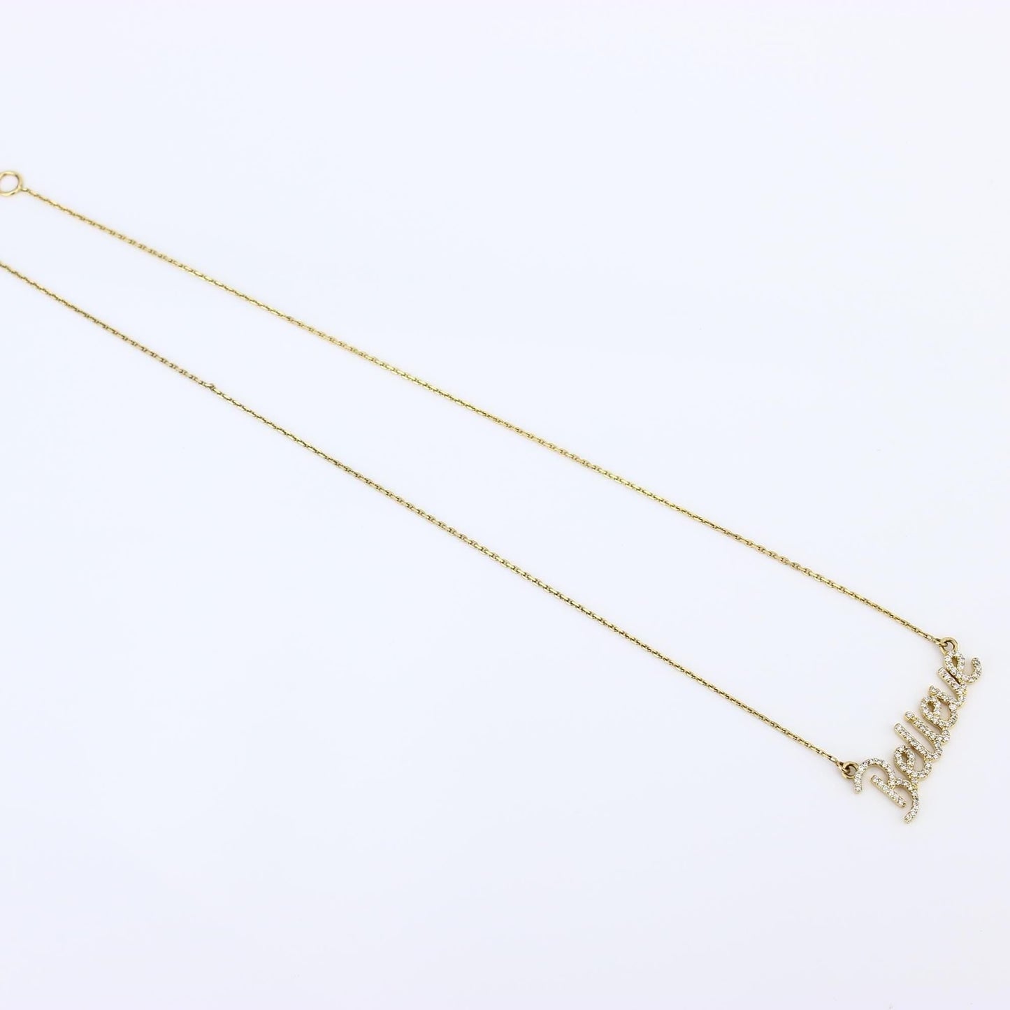 Believe Script Diamond Necklace