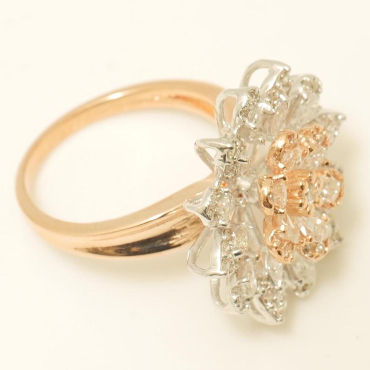 Flower Natural Diamond Ring