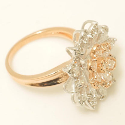 Flower Natural Diamond Ring