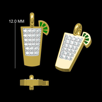 Juice Glass Diamond Charm