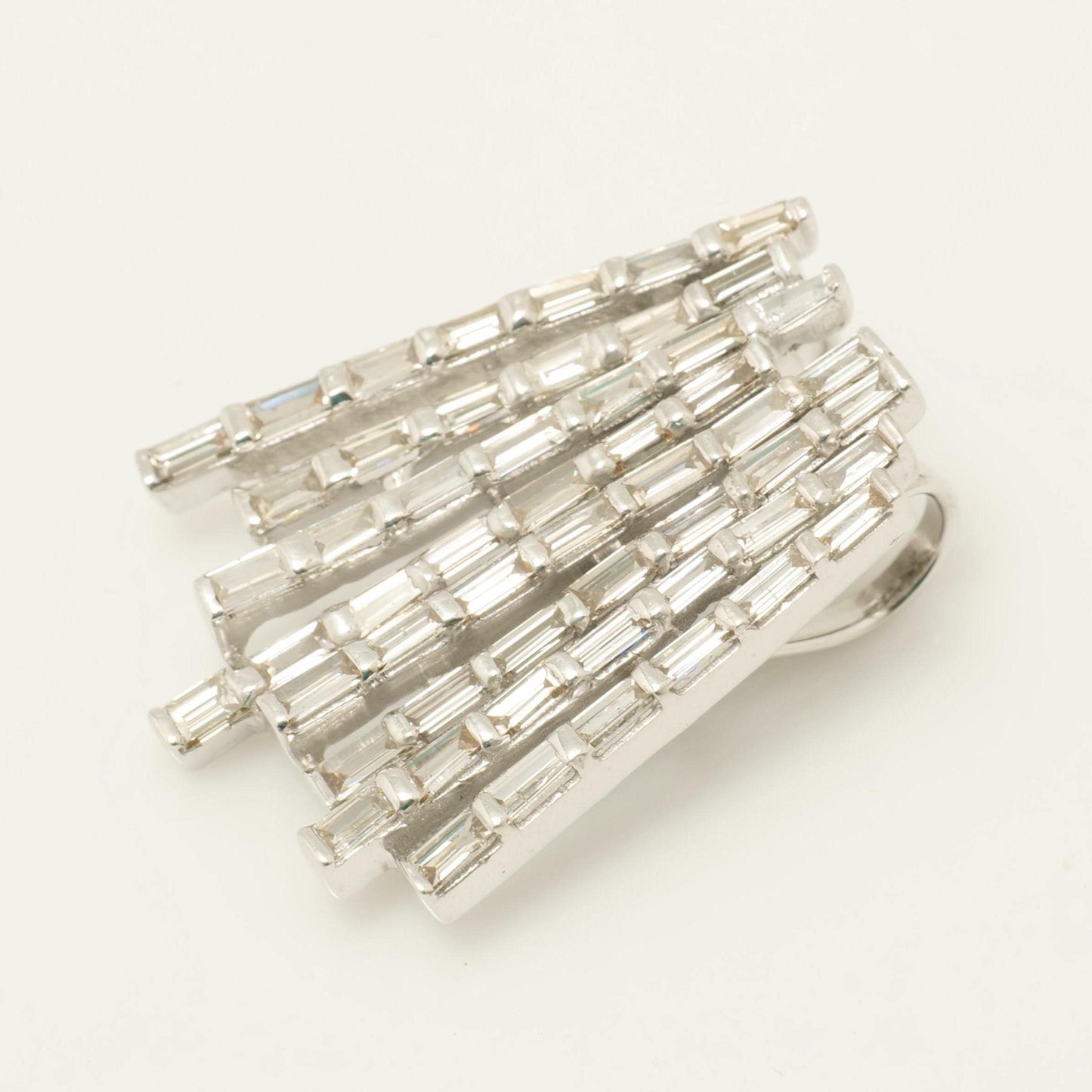 Baguette Bar Natural Diamond Pendant
