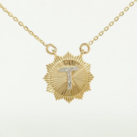 Personalized Medallion Initial Diamond Necklace