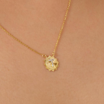 Personalized Medallion Initial Diamond Necklace