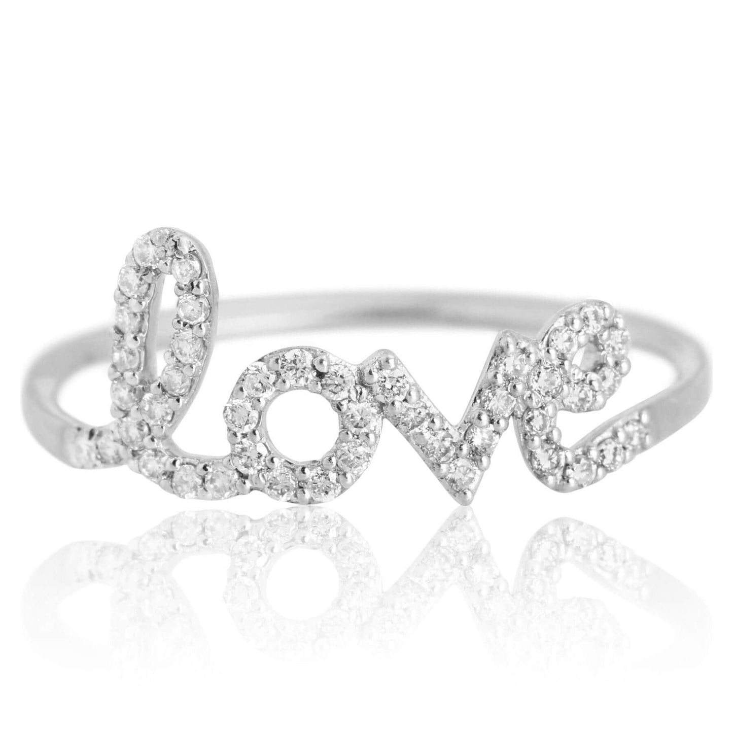 Handwritten Love Diamond Ring
