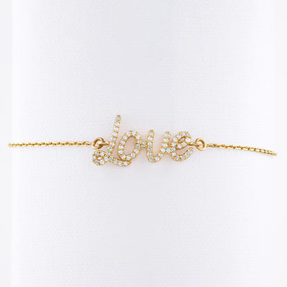 Love Script Diamond Bracelet