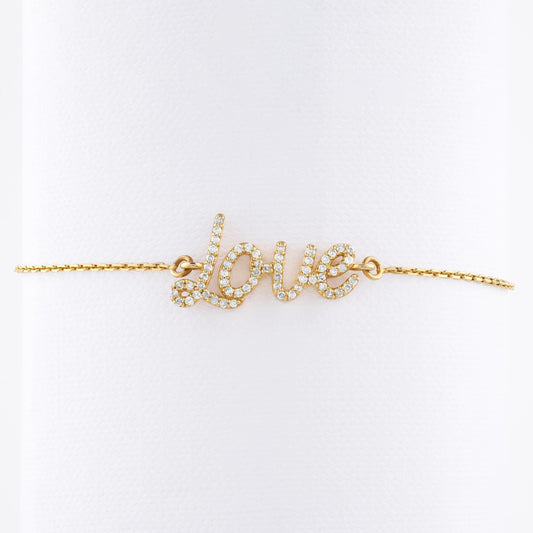 Love Script Diamond Bracelet