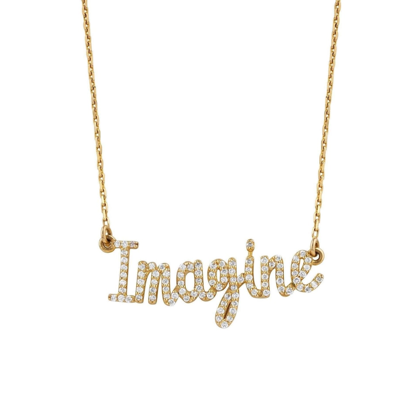 Imagine Script Diamond Necklace