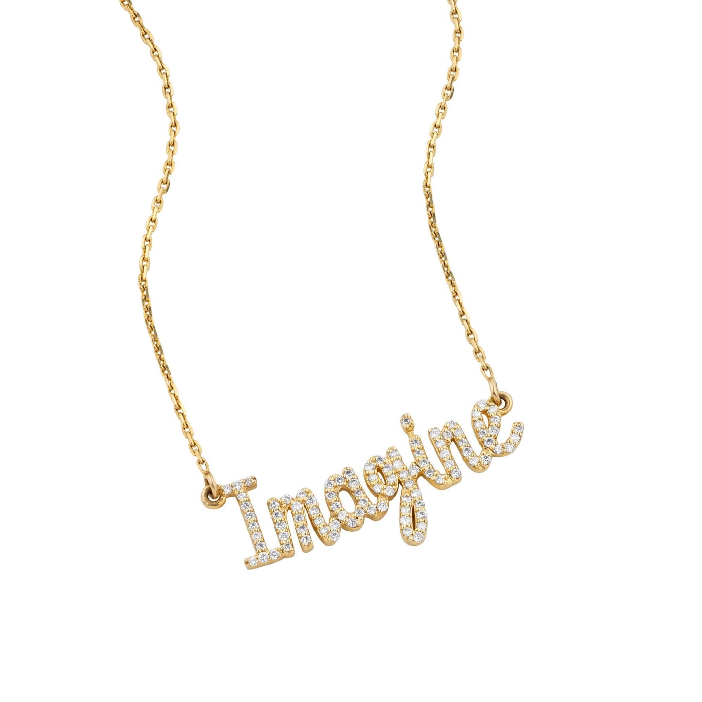 Imagine Script Diamond Necklace