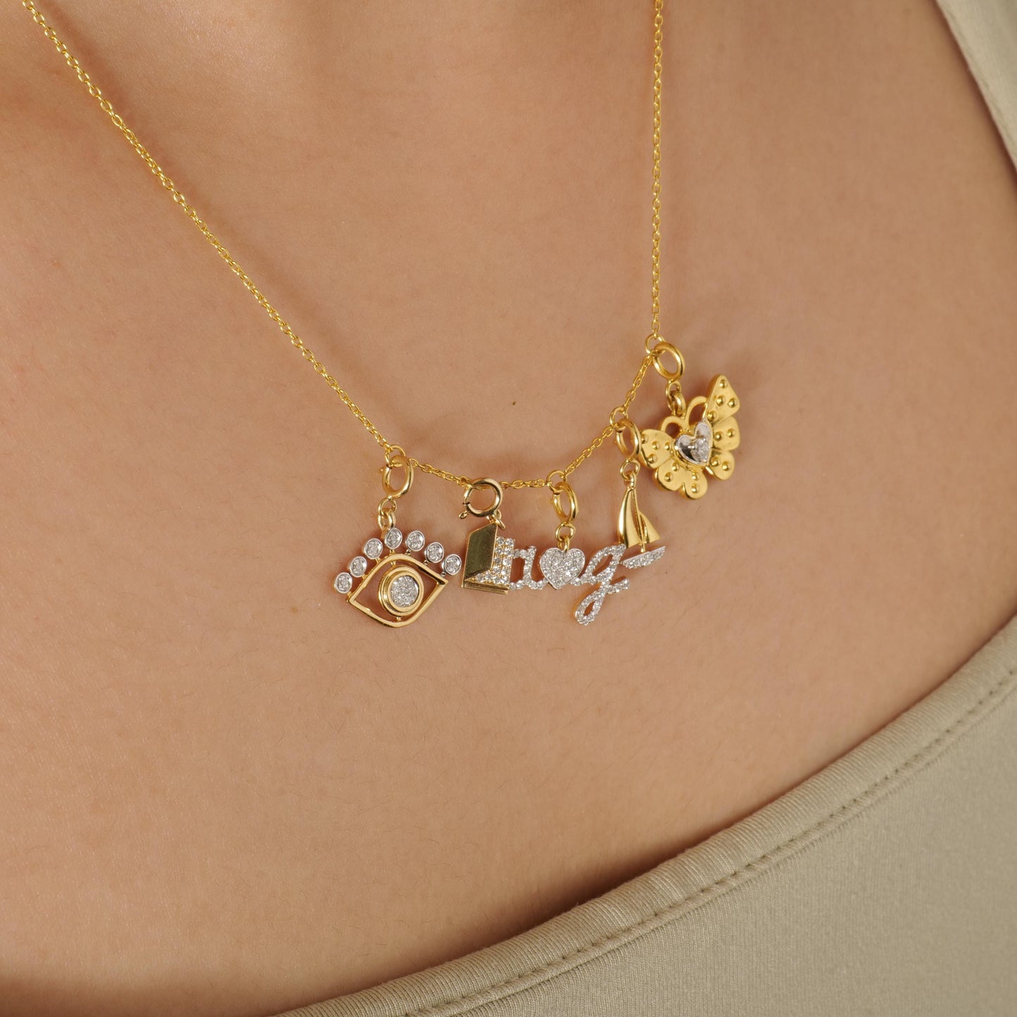 Evil Eye Diamond Charm