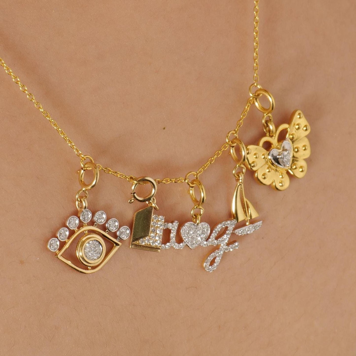 Evil Eye Diamond Charm