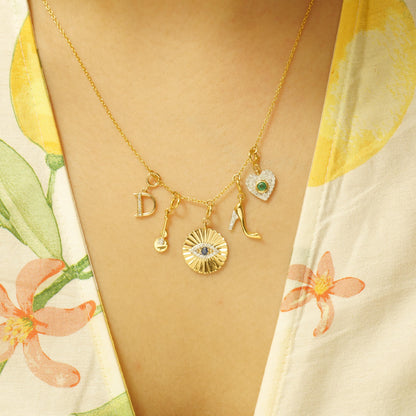 Emerald Heart Diamond Charm