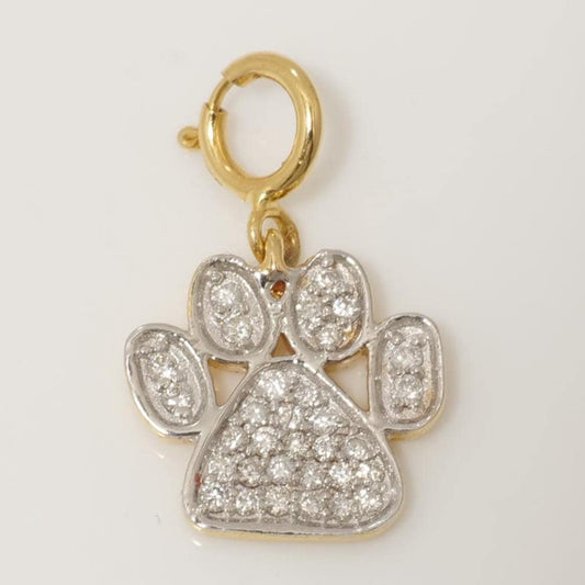 Paw Print Diamond Charm