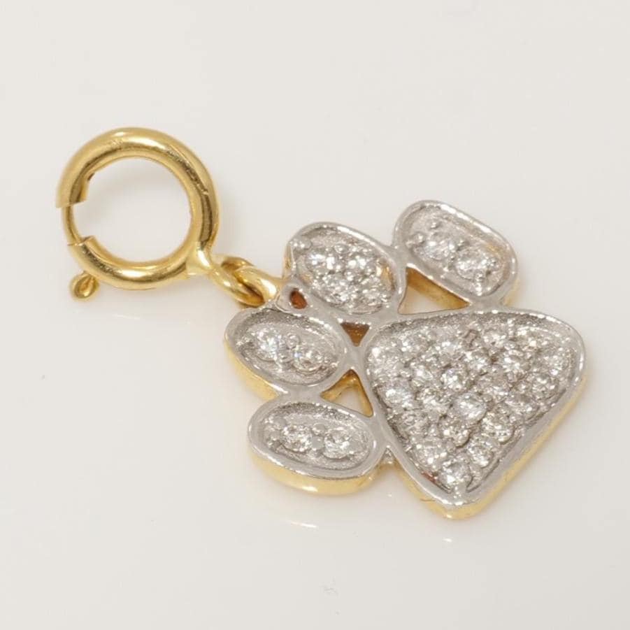 Paw Print Diamond Charm