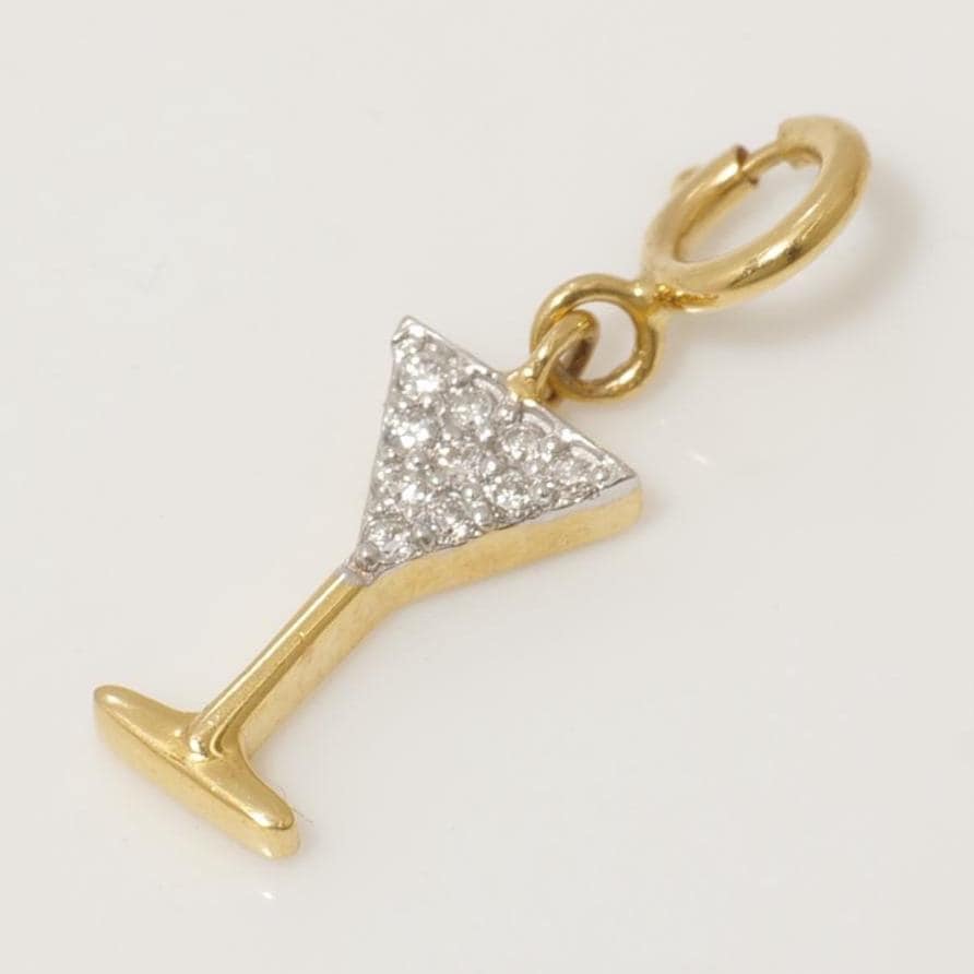 Martini Glass Diamond Charm