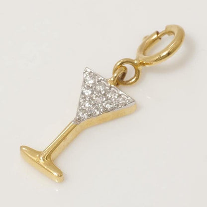 Martini Glass Diamond Charm