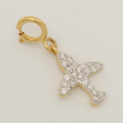 Airplane Diamond Charm