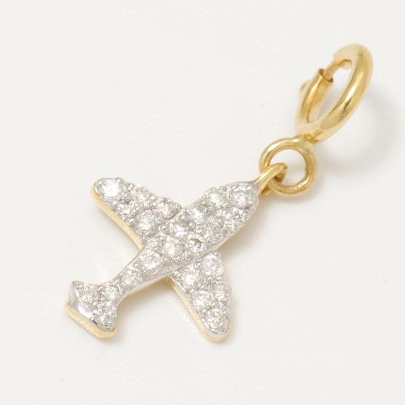 Airplane Diamond Charm