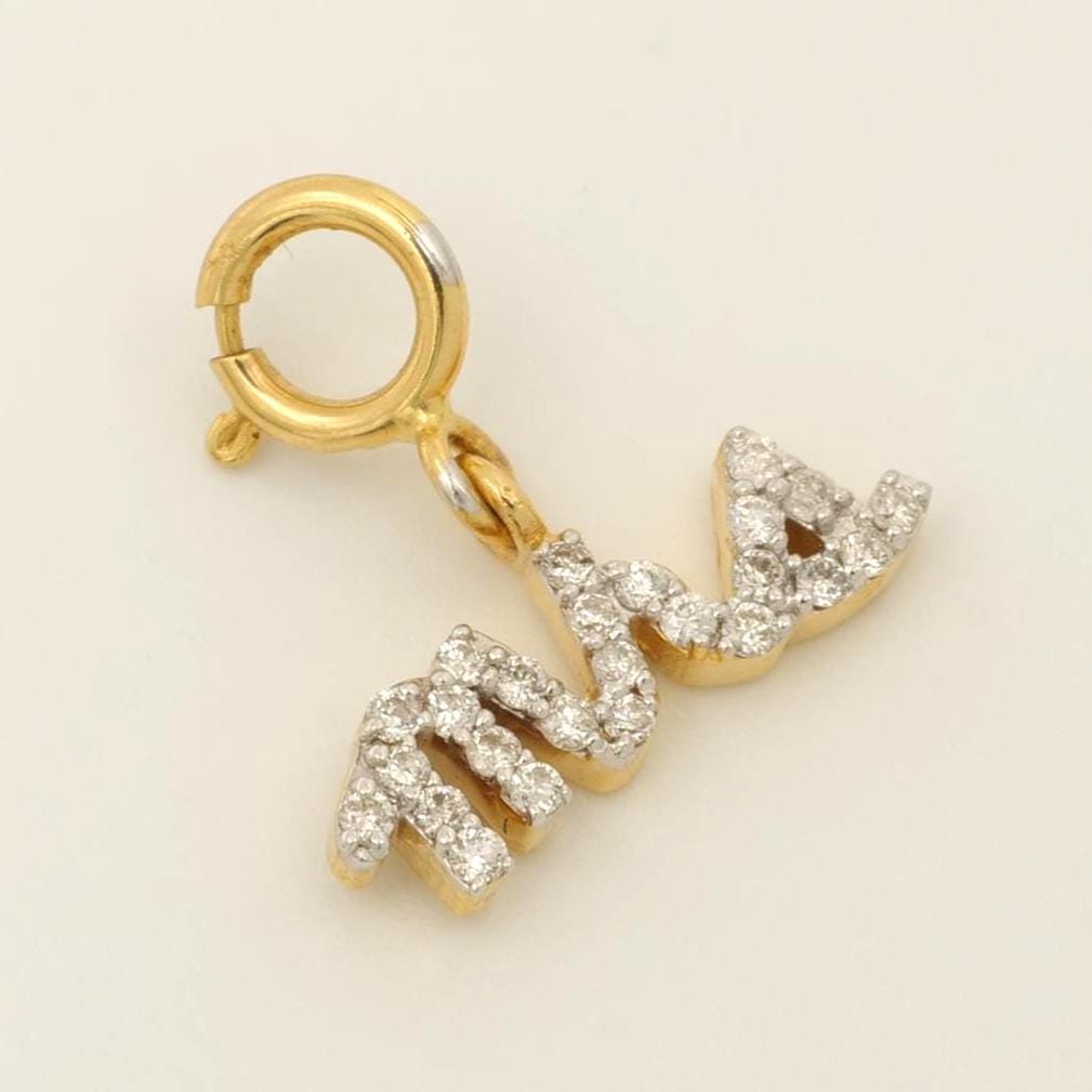 Mrs Script Diamond Charm Pendant