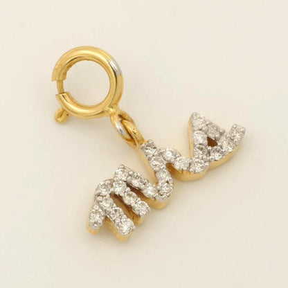 Mrs Script Diamond Charm Pendant