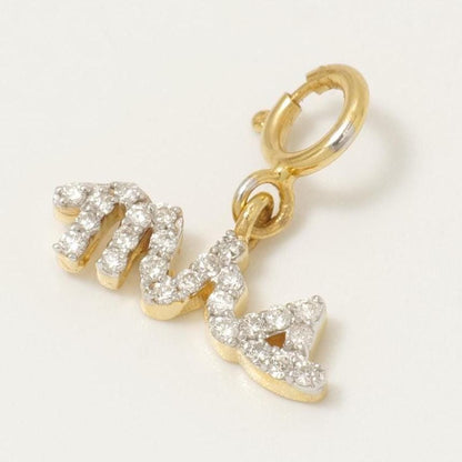 Mrs Script Diamond Charm Pendant