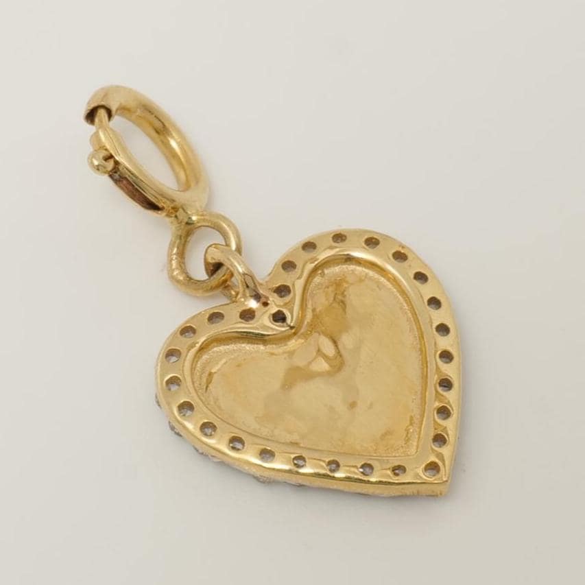 Embossed Initial Heart Layering Charm