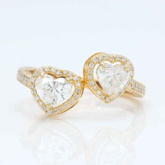 Heart Diamond Bypass Ring