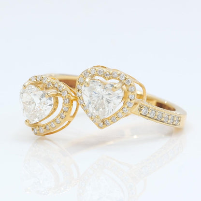 Heart Diamond Bypass Ring