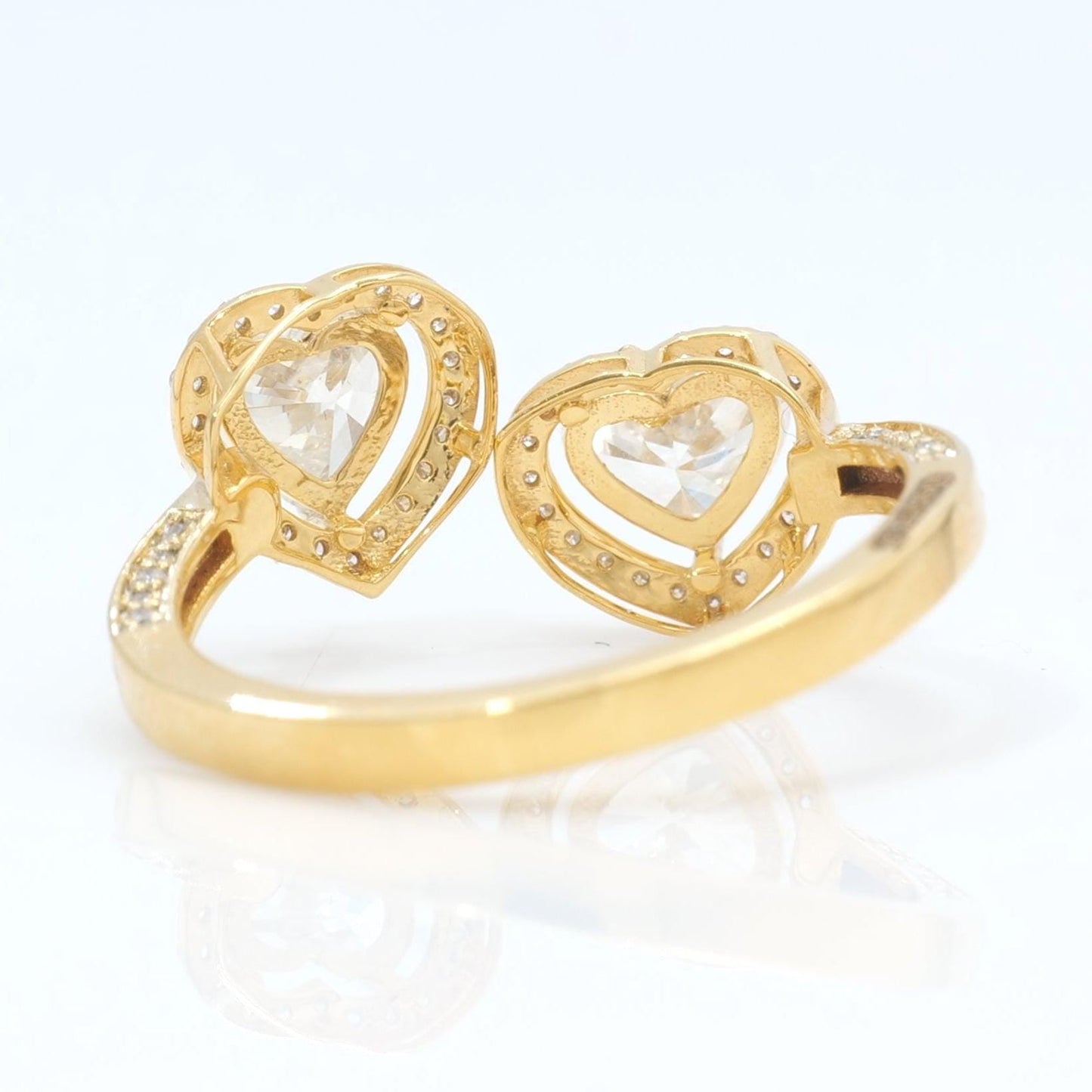 Heart Diamond Bypass Ring